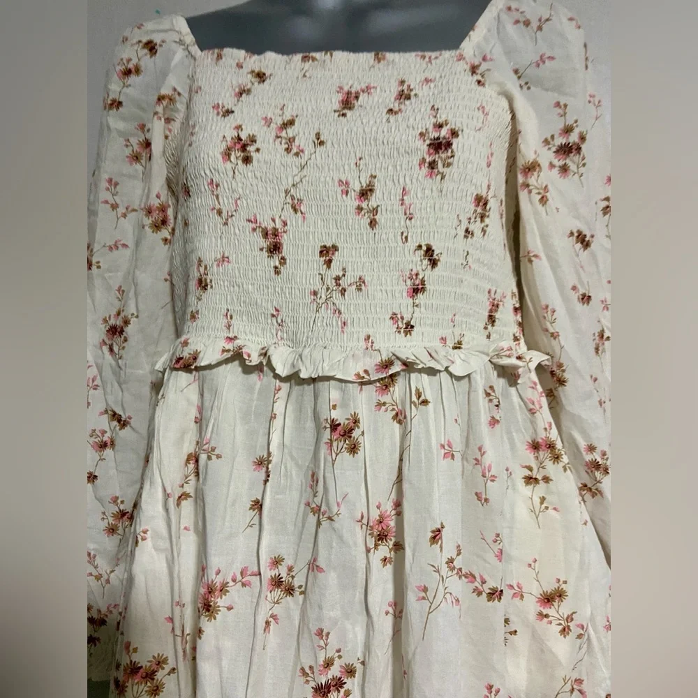 Vineyard Vines Floral Cream Dress